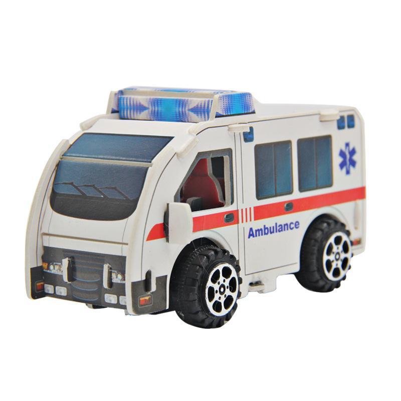 3D Cartoon Engineering Vehicle Cardboard Jigsaw Puzzle Suvs Athletic Cars Paper Model for Kids Handmade DIY Toy Boys Gift P79