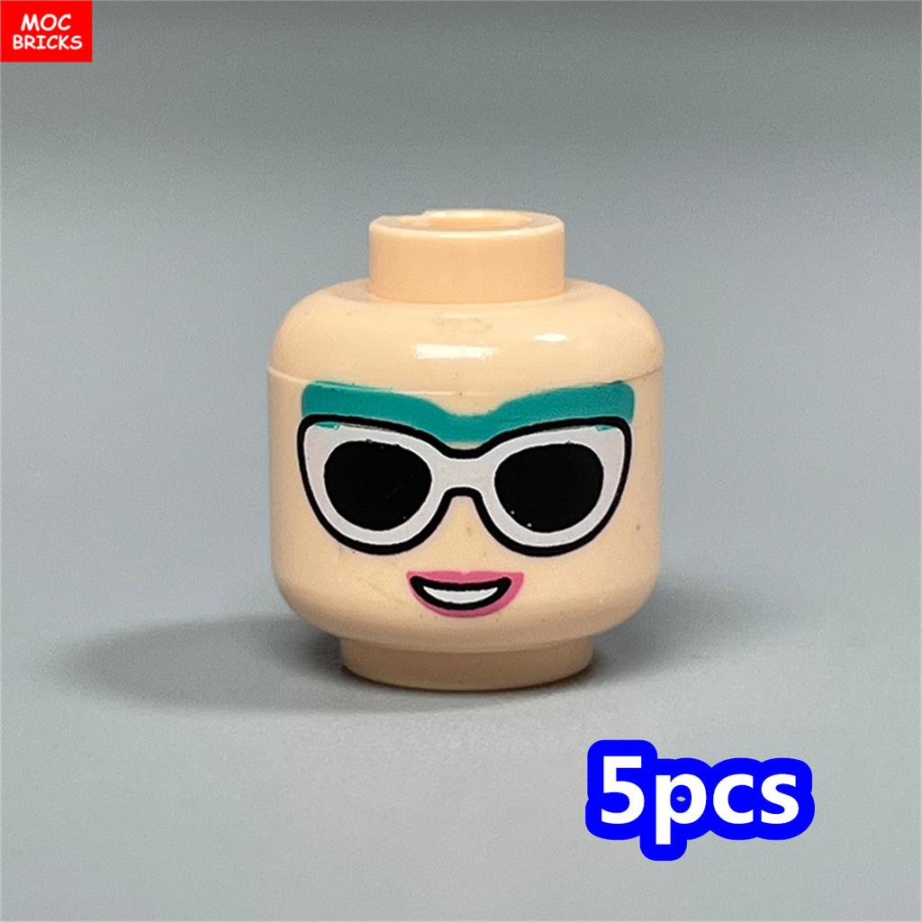 MOC Детали Конструктора Полая Плоть Выражение Лица Голова Идеально Для Фигурки 4 см Сделай Сам Образовательные Строительные Блоки Игрушки Детские Подарки