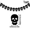 Spider Halloween Skeleton Paper Banners Set Party Scene Decor Event Displays