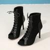 2025 Foreign Trade Models European and American Fashion Stiletto Sandals Lace-up Fish Mouth Sexy Cool Boots Prom Party Dance Shoes