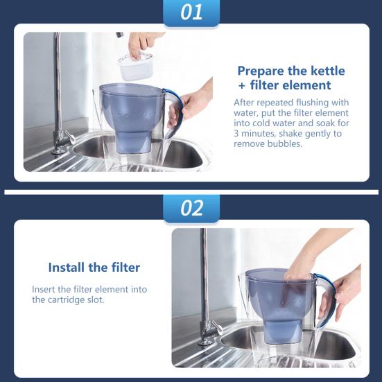 2 шт. фильтр для воды без запаха универсальный полипропиленовый фильтр для поглощения вредных химикатов для дома