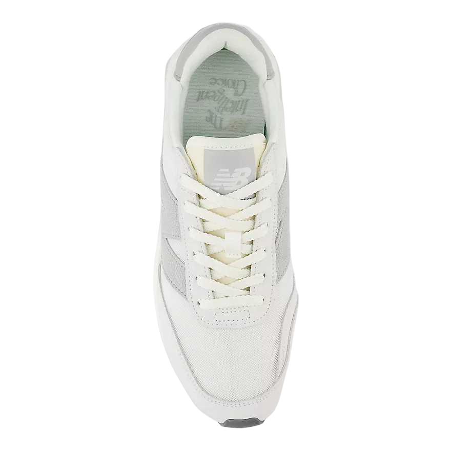 New Balance 370 Удобные Модные Легкие Кроссовки Средней Высоты Унисекс Беговые Кроссовки Серый Белый U370AA