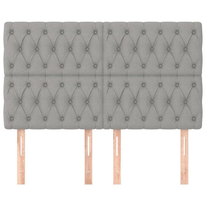 Tête de lit - Maison Exclusive - Gris clair - 160 x 7 x 118/128 cm - Hauteur réglable