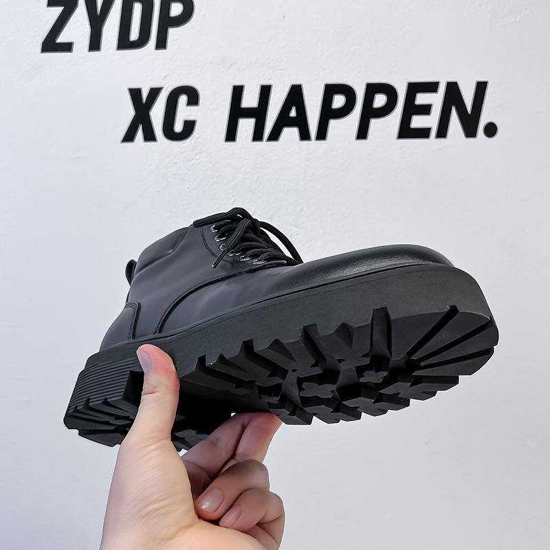 Мужские ботинки мартин зимние высокие бархатные рабочие ботинки на высокой платформе британские ботинки-локомотивы 55481-A