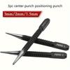 3pcs High-carbon Steel Center Punch Set, Non-Slip Center Pin Punch Used For Drilling Of Alloy Steel Metal Wood,1.5 2 3mm