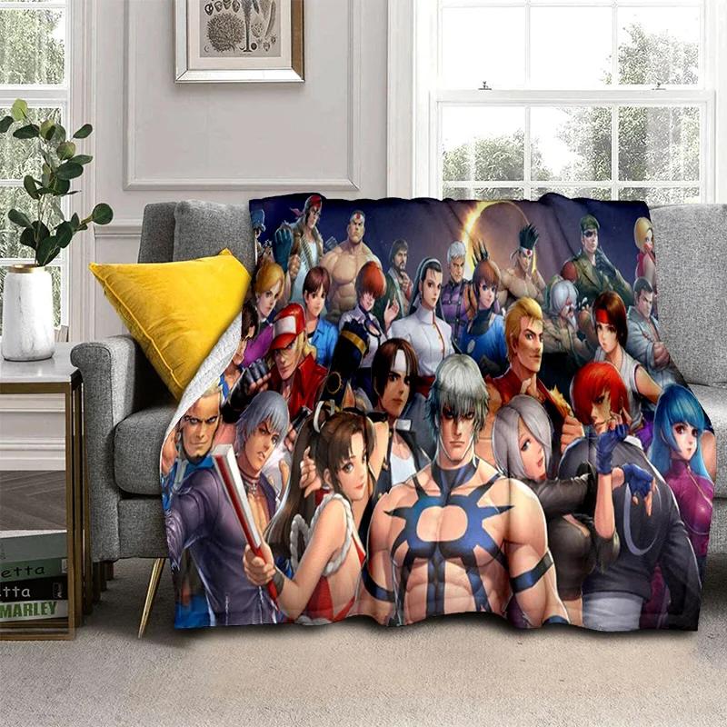 Retro Game King of Fighters Gamer Blanket,Soft Throw Blanket for Home Bedroom Bed Sofa Picnic Travel Office Cover Blanket Kids