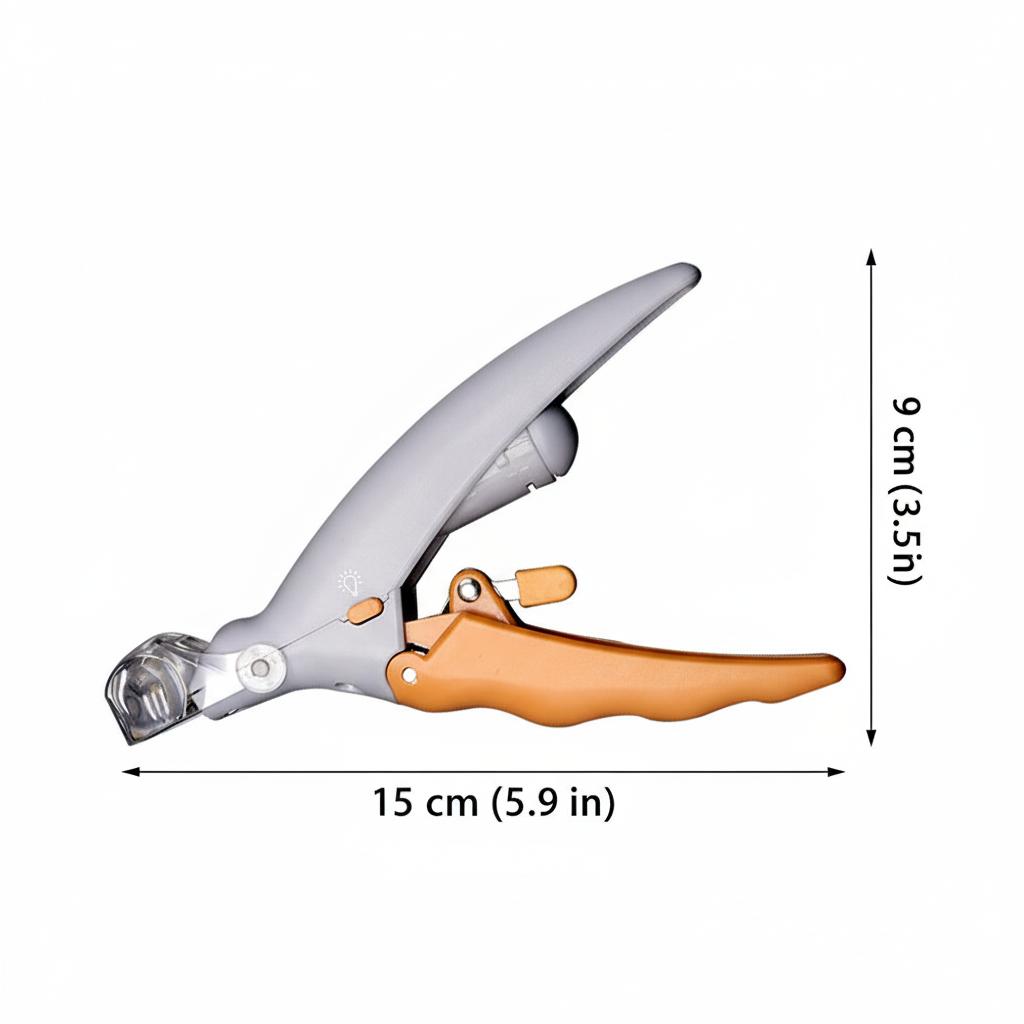 LED Pet Nail Clipper with Light Stainless Steel Blade Slip-Resistant Handle for Cats Dogs Small Animals Grooming Tool