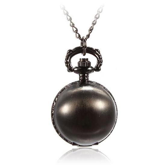 Retro Ball Metal Steampunk Quartz Necklace Pendant Chain Small Pocket Watch