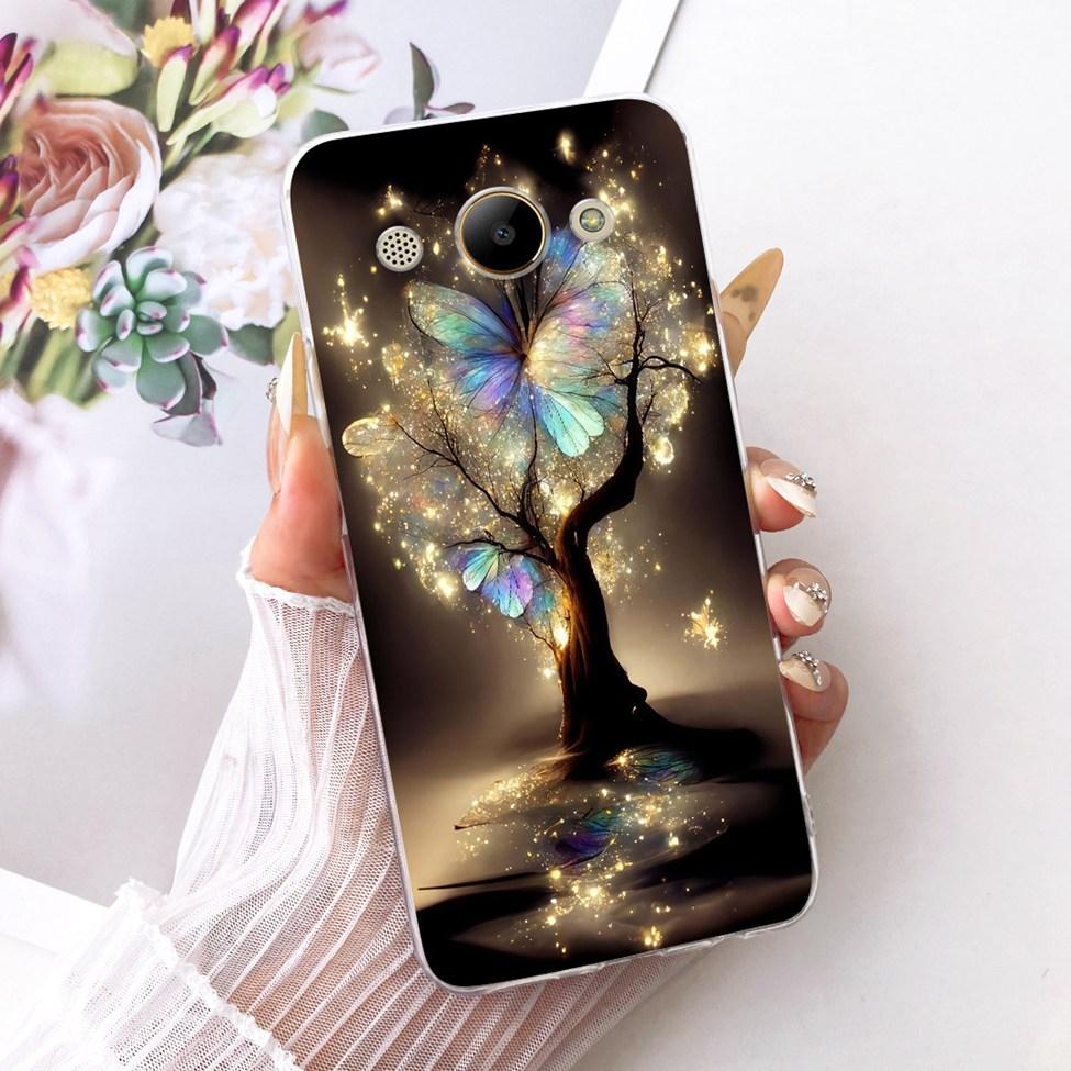 Casing For Huawei Y3 2018 Cover For Huawei Y3 2017 Case Aesthetic Luxury Cute Cat Fashion Butterfly Funny Painted Casing