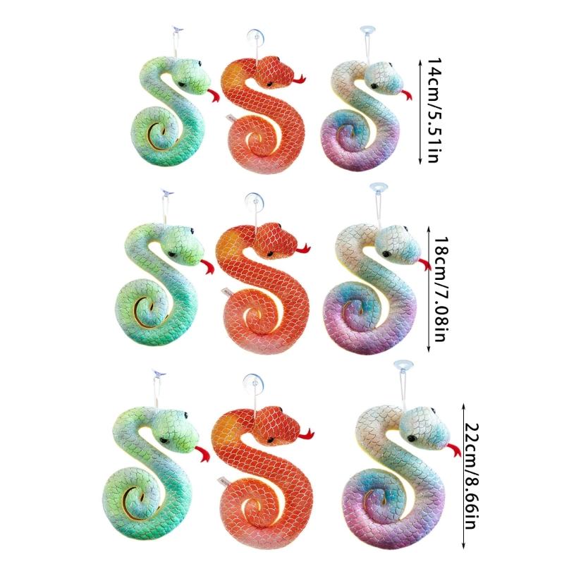 Fashionable Snake Hanging Ornament Charm Accessory with Vibranting Color and Gold Accent Sturdy PP Cotton Materials