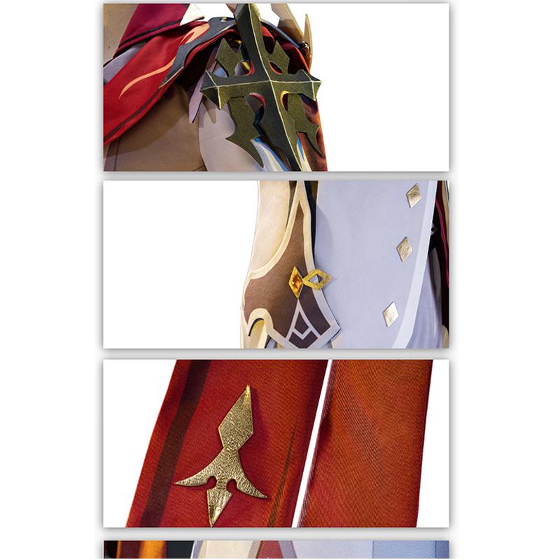 Аниме Тарталья косплей костюм Childe Genshin косплей парик полный комплект одежды серьги костюм для рождественской вечеринки