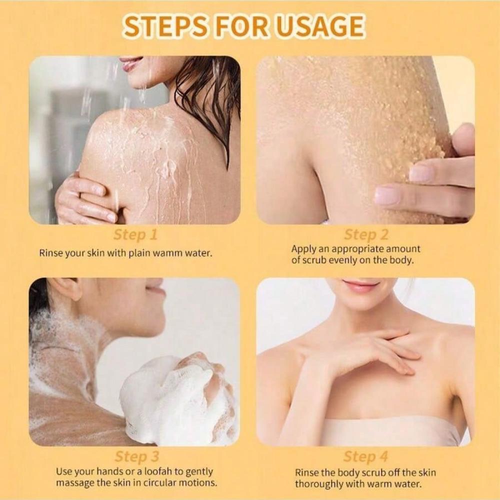 Куркума Скраб Отшелушивающий Скраб для Тела для Сияющей Кожи Натуральный Уход за Кожей с Антиоксидантами для Гладкой Сияющей Кожи
