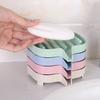 1pcs Bathroom Draining Soap Dish Drainage Soap Box Storage Box Kitchen Tub Sponge Storage Cup Rack Soap Holder Draining