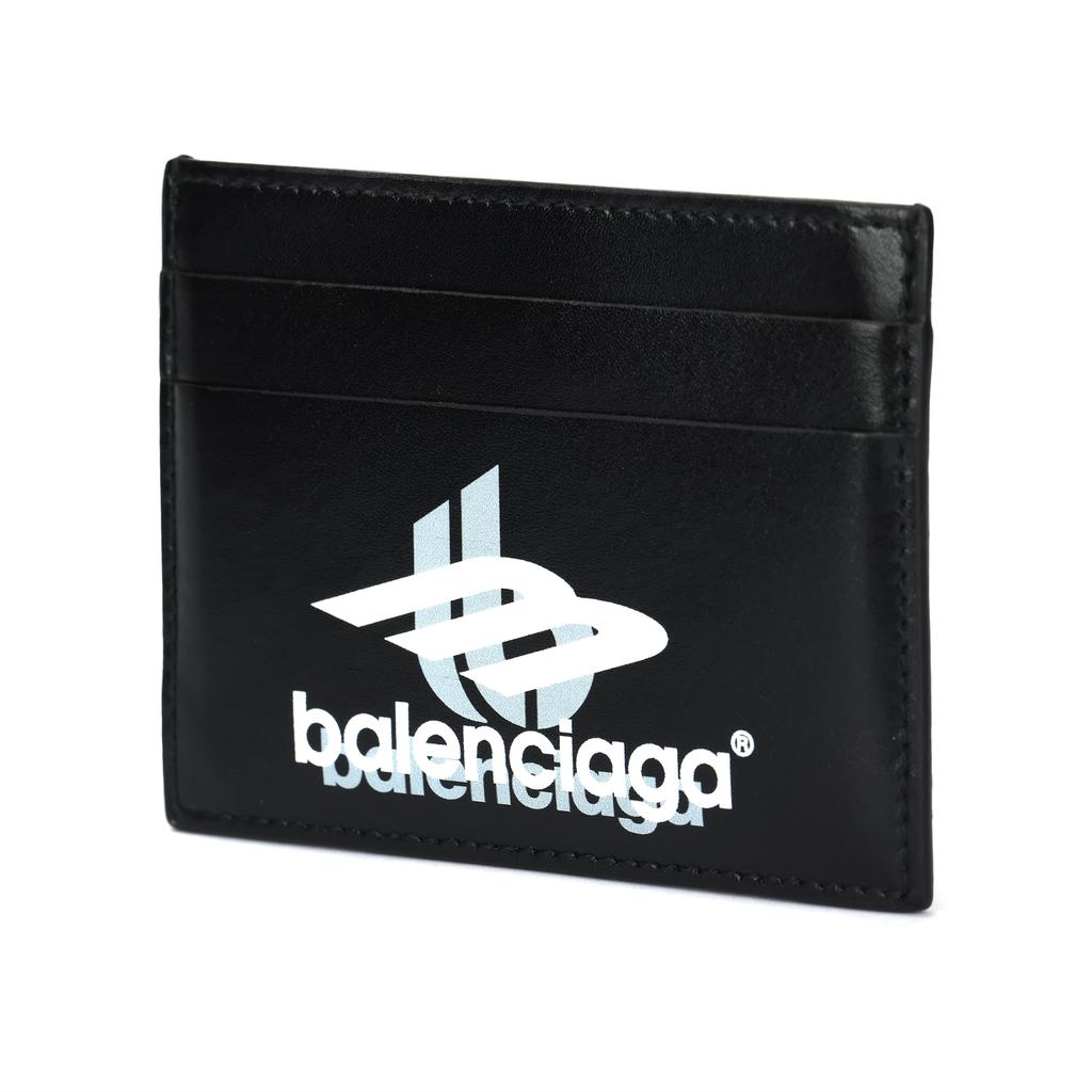 Balenciaga Sport Logo Card Holder Black/White Men Wallets 5943092AAPK1090