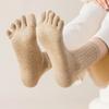 5 пар носков с пальцами для женщин, высококачественные хлопковые носки с пятью пальцами, носки средней длины, носки до щиколотки с раздельными пальцами, чулочно-носочные изделия на четыре сезона