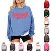 Women's Fashionable And Casual Long Sleeve Round Neck Printed Sweatshirt