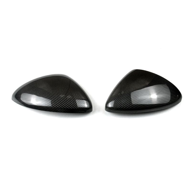 True Carbon Fiber Rearview Mirror Cover Side Door Wing Mirror Cap For Panamera 970 2014-2017
