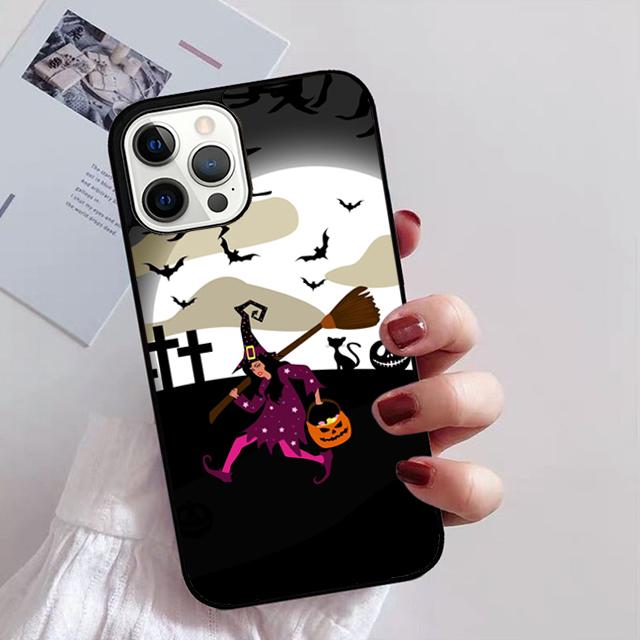 Чехол для телефона на Хэллоуин Лунная Ведьма Ужасы Для iPhone 17 Air 16 15 14 13 12 11 Pro Max Plus Max Чехол-оболочка coque