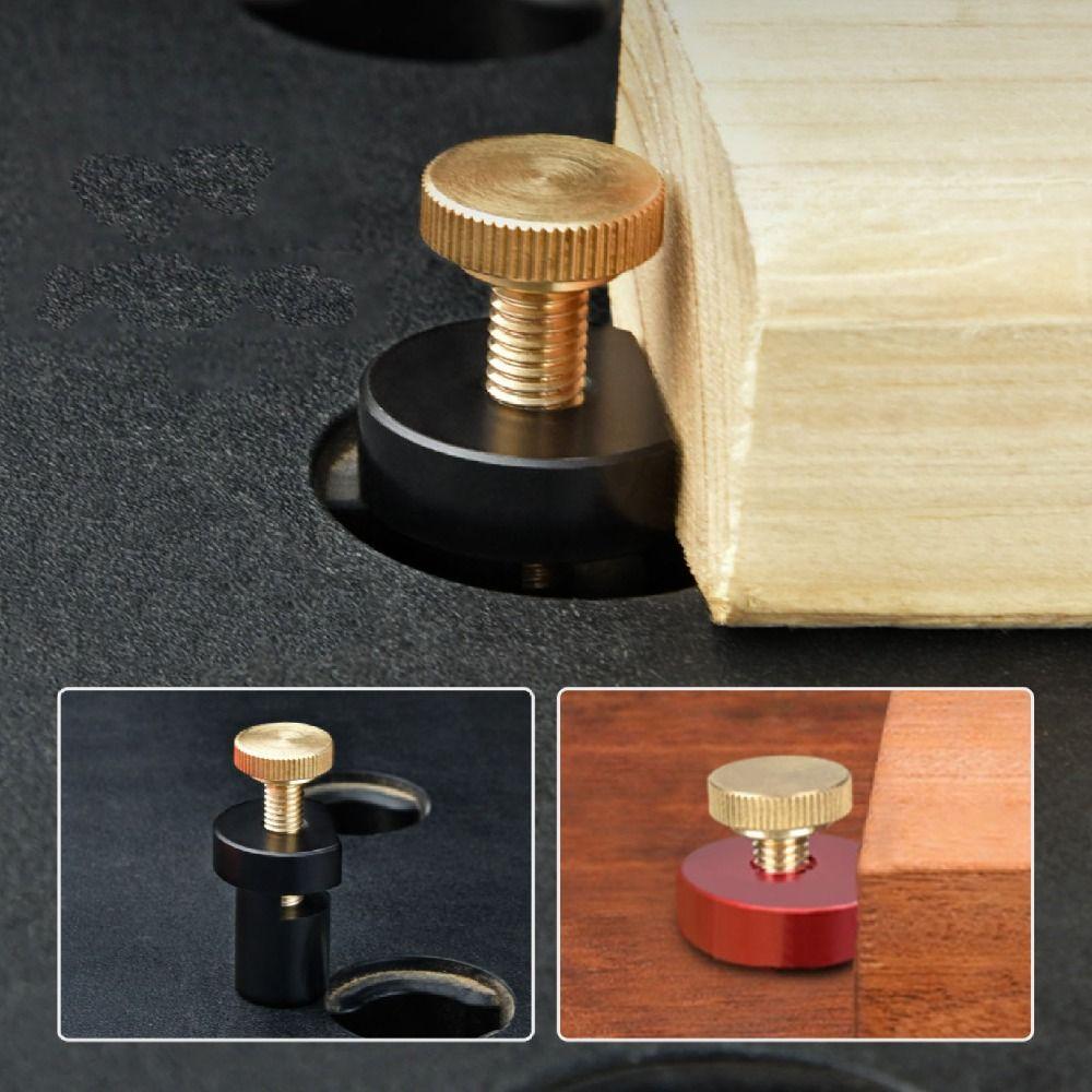 2 PCS 19/20mm Bench Dogs 3/4-Inch Auxiliary Clamp Non-Slip MFT Stops for Woodworking