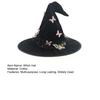 Шляпа ведьмы-бабочки регулируемого размера, легкая, удобная в носке, праздничный цилиндр, аксессуар для костюма на Хэллоуин