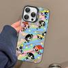 Cartoon Powerpuffs Girls Phone Case For IPhone 16 15 14 13 12 11 Pro Max X XR XSMAX 8 7 Plus Matte Shockproof Back Cover