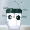 2Pcs Wasp Traps with Solar LED Light Auto ON/OFF Easy To Install Reusable Outdoor Hanging Fruit Fly Traps Insect Catchers