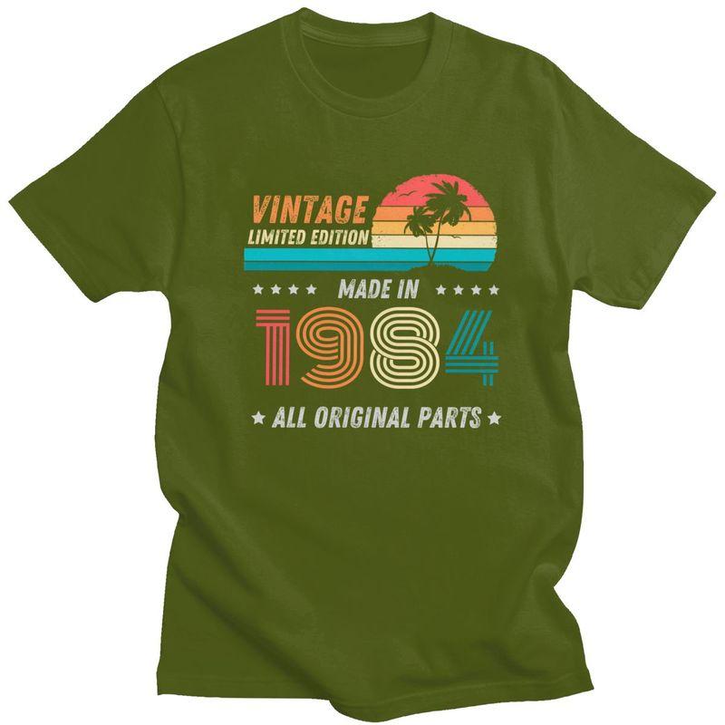 Vintage Limited Edition Made In 1984 T Shirt for Men 100 Cotton 41th 41 Years Birthday Tshirt Short Sleeve Tee Shirt Clothing