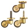 Brass Furniture Wheel Set Furniture Casters Gold Black Heavy Duty Casters Minimal Disruption Versatile Applications