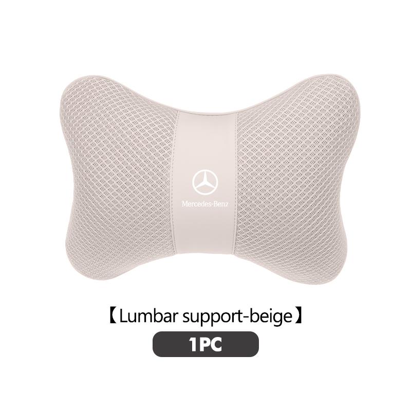 CQT1 Car Headrest Lumbar Support Kit Seat Cushion Neck Pillow Interior For Mercedes Benz AMG A C E S G Class W201 W210 W108 W204 W205