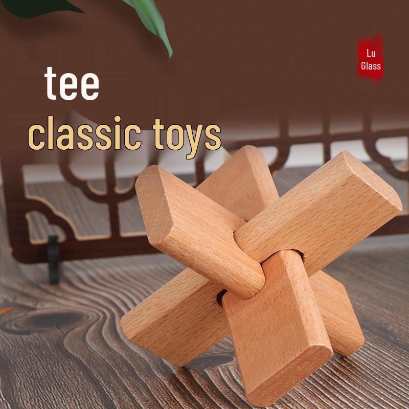 Kids' Educational Luban Lock IQ Puzzle Set: Assembly Toy for Stress Relief