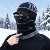 Зимняя теплая вязаная шапка-балаклава, шапка-свитер и шарф, ветрозащитные шапки для защиты ушей, женские модные шапки-бини
