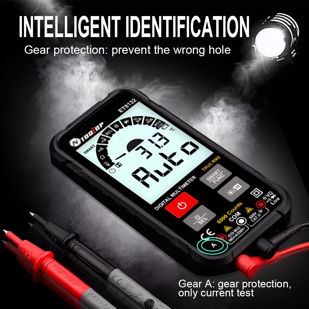 TOOLTOP ET8132 2,88-дюймовый экран дисплея Портативный высокоточный цифровой мультиметр AC DC Напряжение