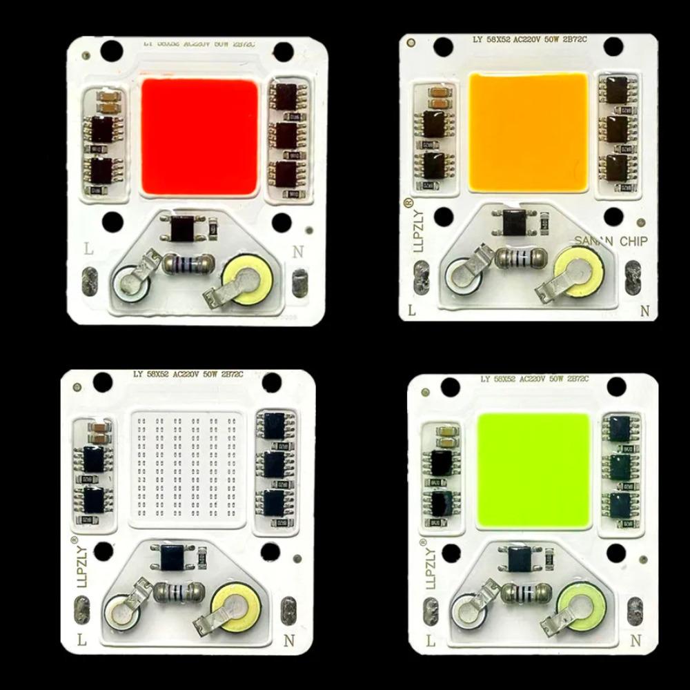 50 Вт COB источник света AC 220 В Smart IC не нужен драйвер DIY прожектор светодиодная лампа прожектор COB светодиодная чип-лампа для наружного освещения