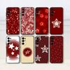Минималистичный Красный Звезда Чехол Для Телефона Для Samsung S25,S24,S21,S22,S23,S30,Ultra,S20,Plus,Fe,Lite,Note,10,Черная Крышка