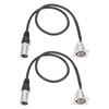 Уютный XLR Паяемый Тип D XLR Female для Сценических Patch Половых Коробок 2 Штуки Сквозной, Папа, Коробок, Панелей, (Серебряный)