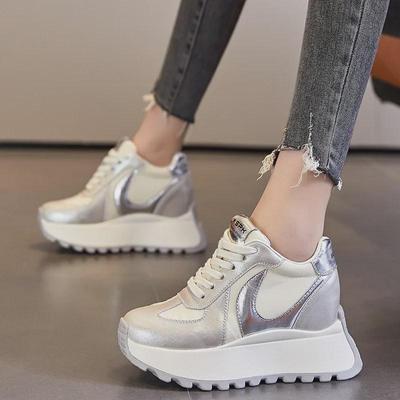 Женские сетчатые туфли Dad с подъемом 8 см, дышащая толстая подошва, повседневный и спортивный стиль A8878