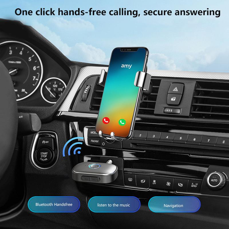 Bluetooth 5.3 Автомобильный приемник Адаптер 3,5 мм AUX Адаптер Разъем Автомобильный модулятор Передатчик Адаптер Беспроводной Адаптер Для Усилителя Динамика