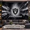Wall Hanging Tapestry Custom NameLas Vegas Raiders Pattern Personalized Printed Fabric Wall Decor