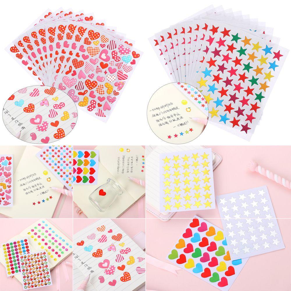 Этикетка со смайликом пятиконечная звезда декор для фотоальбома канцелярские наклейки наклейки с наградой позолота