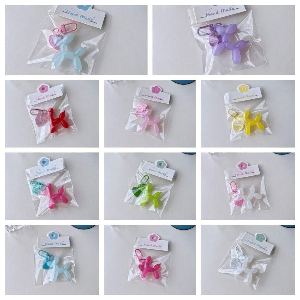 Dog Jelly Balloon Puppy Keychain Love Pendant Cartoon Puppy Pendant Creative   Women