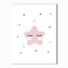 Cute Simple Cartoon Pink Love Bunny Giraffe Stars Nordic Canvas Picture Print Wall Art Poster Decor For Nursery Baby Girls Room