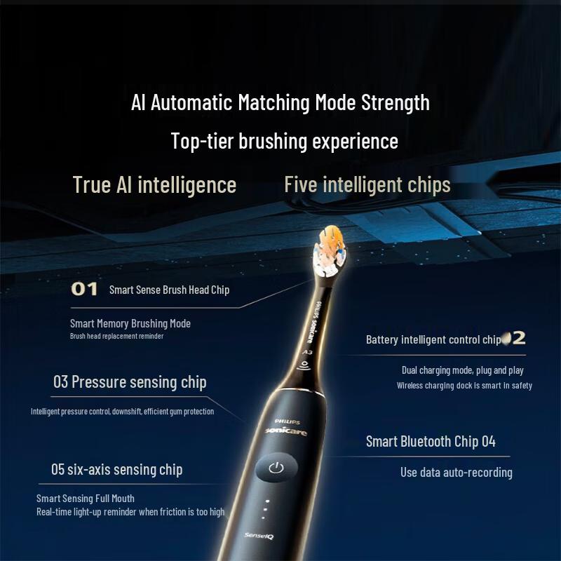 Philips Электрическая зубная щетка DiamondClean AI с дорожным футляром, вилка CN (адаптер в комплекте)