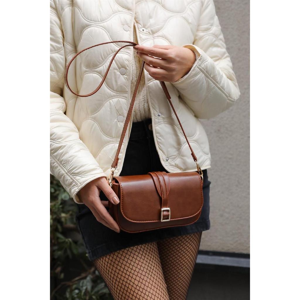 Black Women's Buckle Crossbody Bag