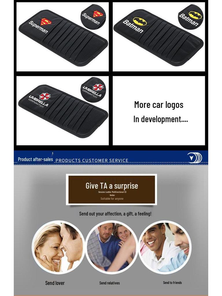 Carbon Fiber Car Sun Visor CD Holder for BRABUS - DIY Storage & Decoration Accessory