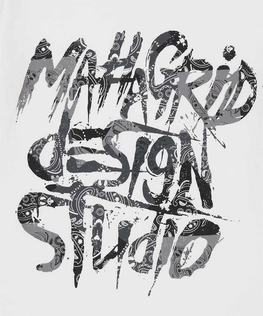 MAHAGRID Paisley Slash Logo Tee White(Mg2Gmmt523A)