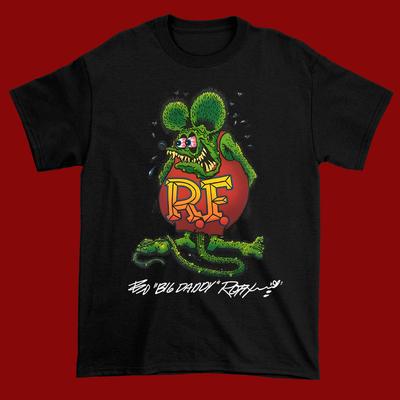 Горячая футболка унисекс Ed Roth и Rat Fink, черная, все размеры