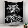 Tapestry Genuine Harley Davidson Live To Ride Skull Black White Motorcycle Poster Wall Art for Man Cave