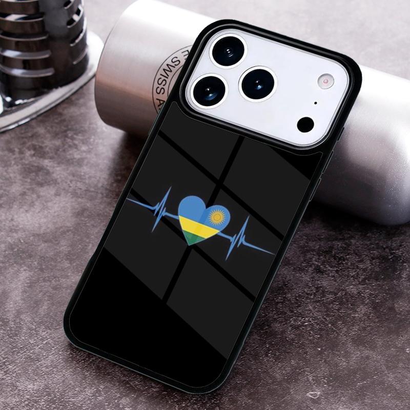 Rwanda Flag Phone Case For iPhone 17,16e,15,14,13,12,11,Mini,Pro,MAX soft Silicone Cover