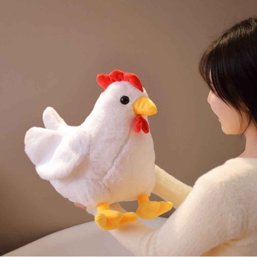 Hen Chick Doll Throw Pillow PP Cotton Chicken Plush Dolls Simulation Chicken Plush Toy Kids Gifts