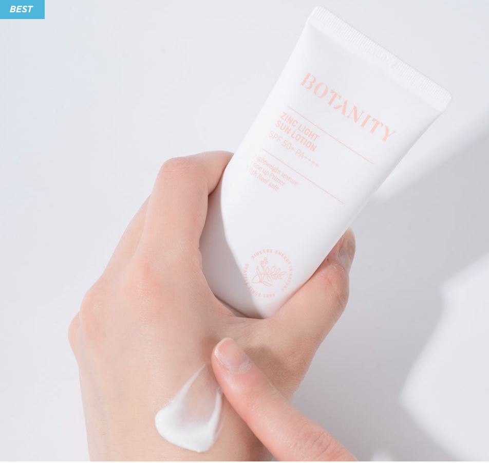 BOTANITY Цинковый Легкий Солнцезащитный Крем SPF50+ PA++++ — Минеральный Нелипкий Тон-Апп Солнцезащитный Крем с Цинком 50 мл